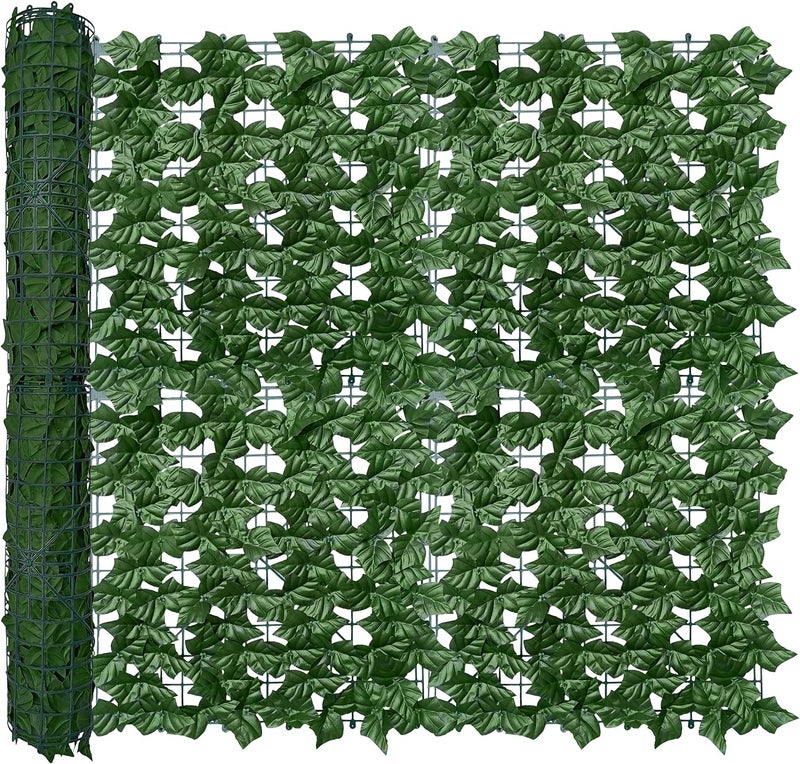 ODTORY Artificial Ivy Privacy Fence Wall Screen,40X160 in UV-Anti Faux Greenery Backdrop Ivy Vine Leaf Hedges Fence Panels for Patio, Balcony, Garden, Backyard Indoor Outdoor Green Wall Decor - Image 1